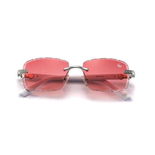 Palmeira White Silver | Burnt Red