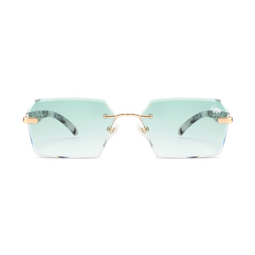 Kennedy White Marble Gold | Green